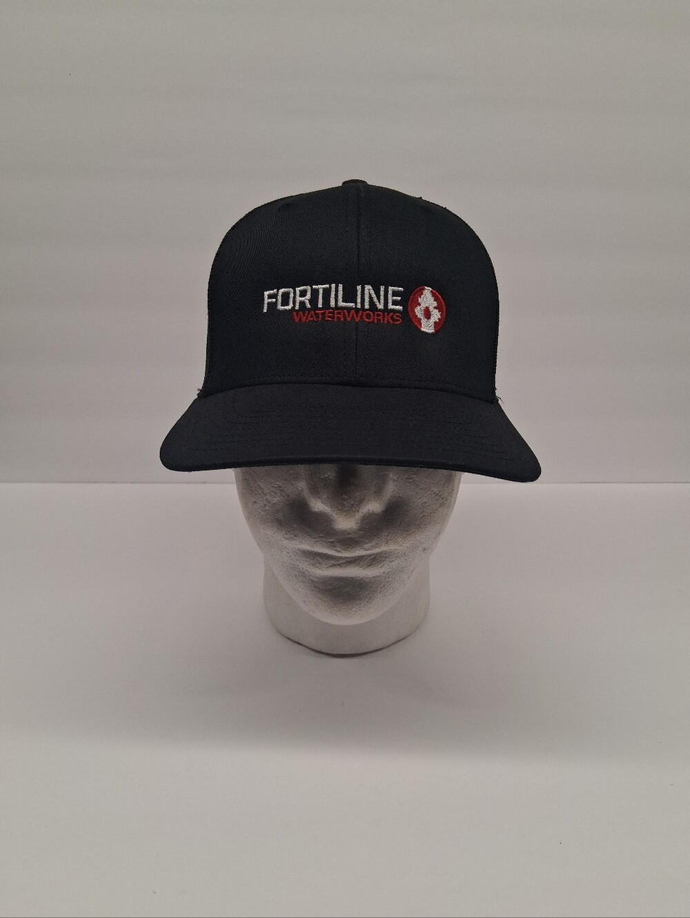 Fortiline Waterworks Richardson 112 Black Adjustable Mesh Snapback Trucker Hat